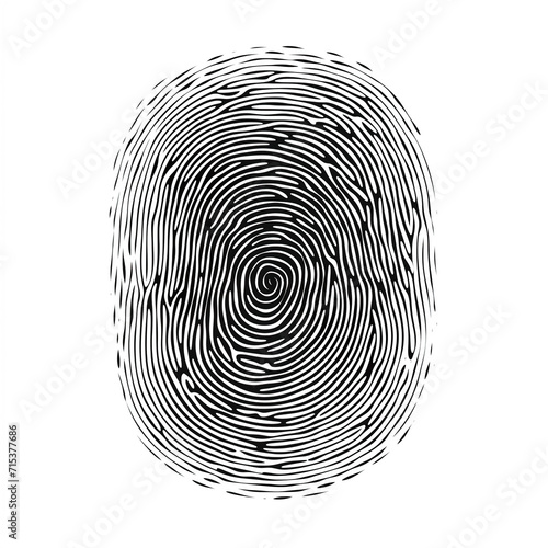 Black and white thumb print illustration