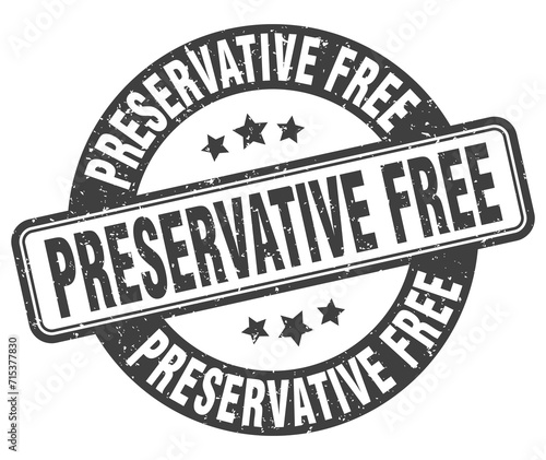preservative free stamp. preservative free label. round grunge sign