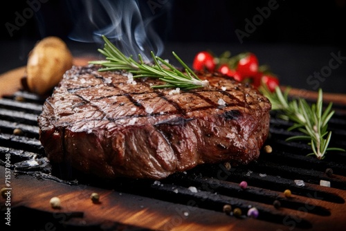 Grilled beef meat steak tasty barbecue meal