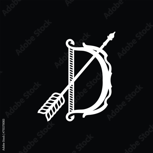 Letter D and Food Arow Logo Design Concept