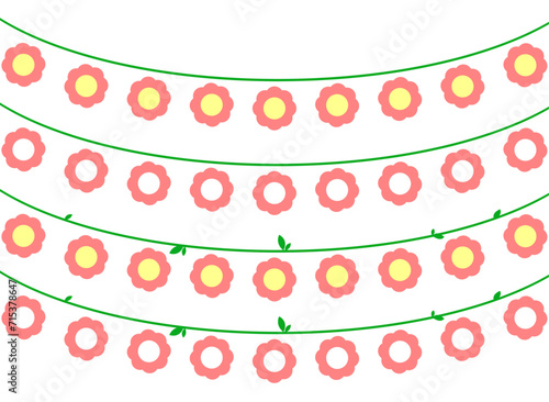 꽃모양 가랜드 모음세트
