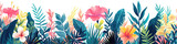 Vector watercolor spring banner