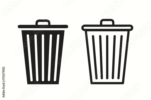 trash can bin vector illustration