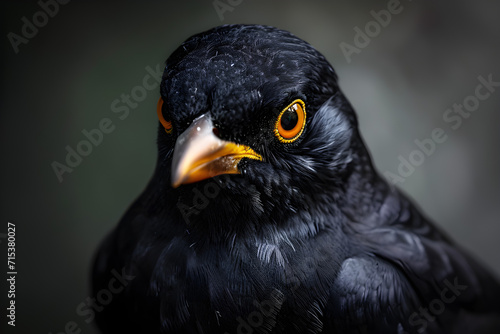 Witness the exquisite details of a Myna in this close-up photograph  showcasing nature s avian artistry in vivid detail.