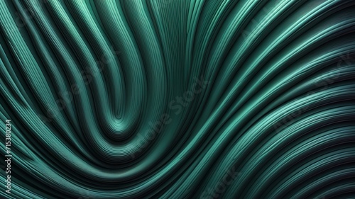 Intricate Swirling Lines in Shades of Green - Abstract Digital Art Background