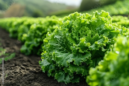 lettuce in the middle of the tree field professional photography