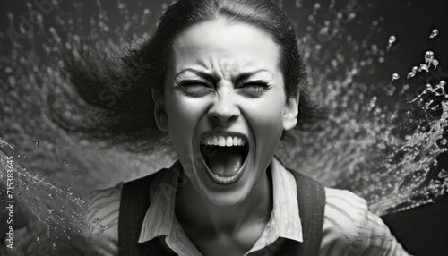 Angry Woman - Overloaded by Emotions - Furiously Screaming and Frustrated