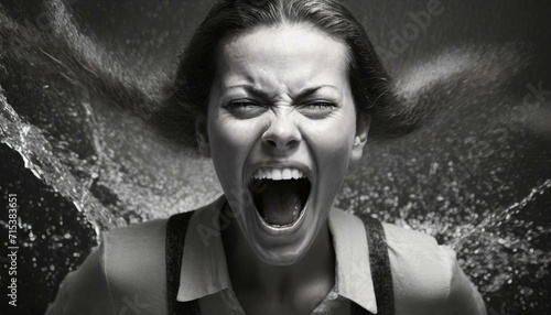 Angry Woman - Overloaded by Emotions - Furiously Screaming and Frustrated