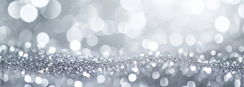 White glitter background. Wide horizontal background White glitter background. Wide horizontal background