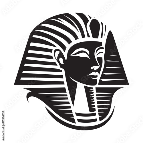 Enchanting Heritage: Pharaoh Face Mask Silhouette Set Conjuring the Enchanting Spirit of Ancient Egypt - Egyptian Silhouette - Pharaoh Vector
