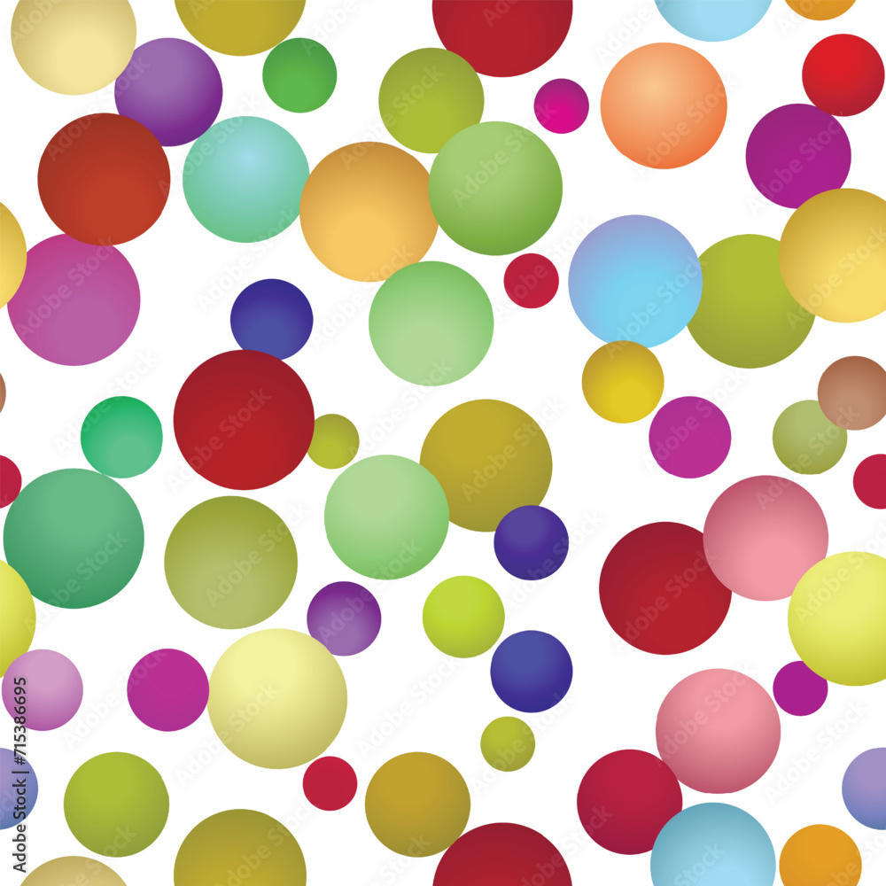 Multicolor background, colorful vector texture with circles. Splash effect banner. Dotted abstract illustration with blurred drops of rain. Seamless pattern for fabric, textile