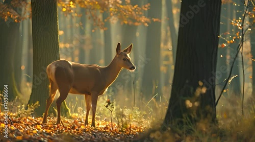 Deer In The Forest, a rare sight photo