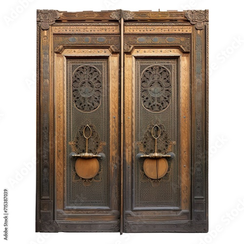Old Historical Door / Gate, Oriental Door, Old Wooden Gate, Background, ai generated	