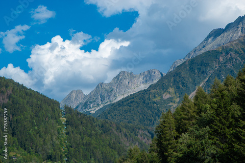 ponte di legno tourist town lombard alps alpine sports skiing ski lifts