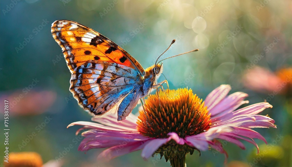 Fototapeta premium butterfly on flower
