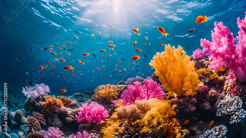 coral reef in sea © Tri_Graphic_Art