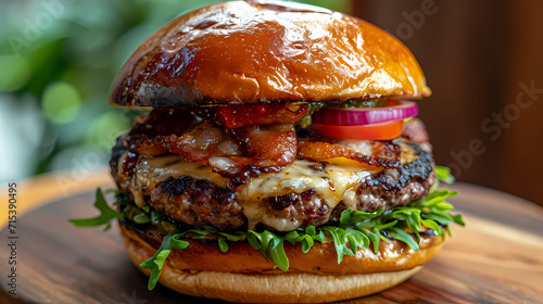 king burger, with slad, tomato, gormet 