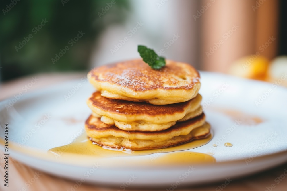 macro shot of vegan pancakes golden brown edge macro shot of vegan pancakes golden brown edge