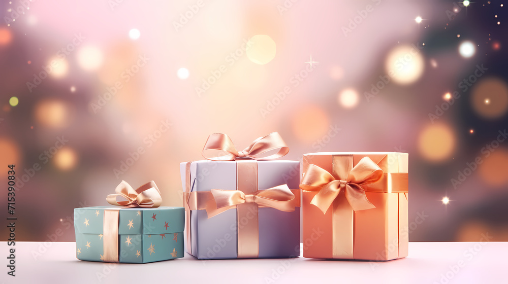 Gift background with copy space for Christmas gifts, holiday or birthday Gift background with copy space for Christmas gifts, holiday or birthday