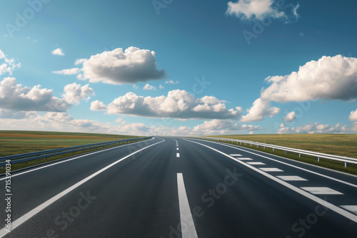 3d illustration of travel and vacation road advertisement Bending road and highway isolated ads. 