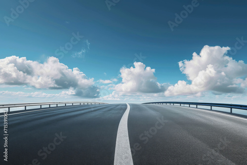 3d illustration of travel and vacation road advertisement Bending road and highway isolated ads. 