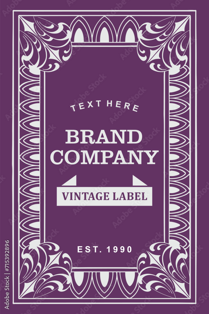 Wine label design with vintage Vino vibes