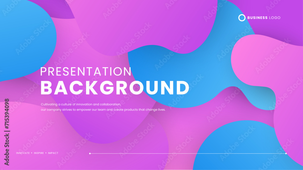 Blue and purple violet simple abstract background with wave and liquid shape. Simple presentation background with dynamic shapes for banner, pattern, wallpaper, template, business card Blue and purple violet simple abstract background with wave and liquid shape. Simple presentation background with dynamic shapes for banner, pattern, wallpaper, template, business card
