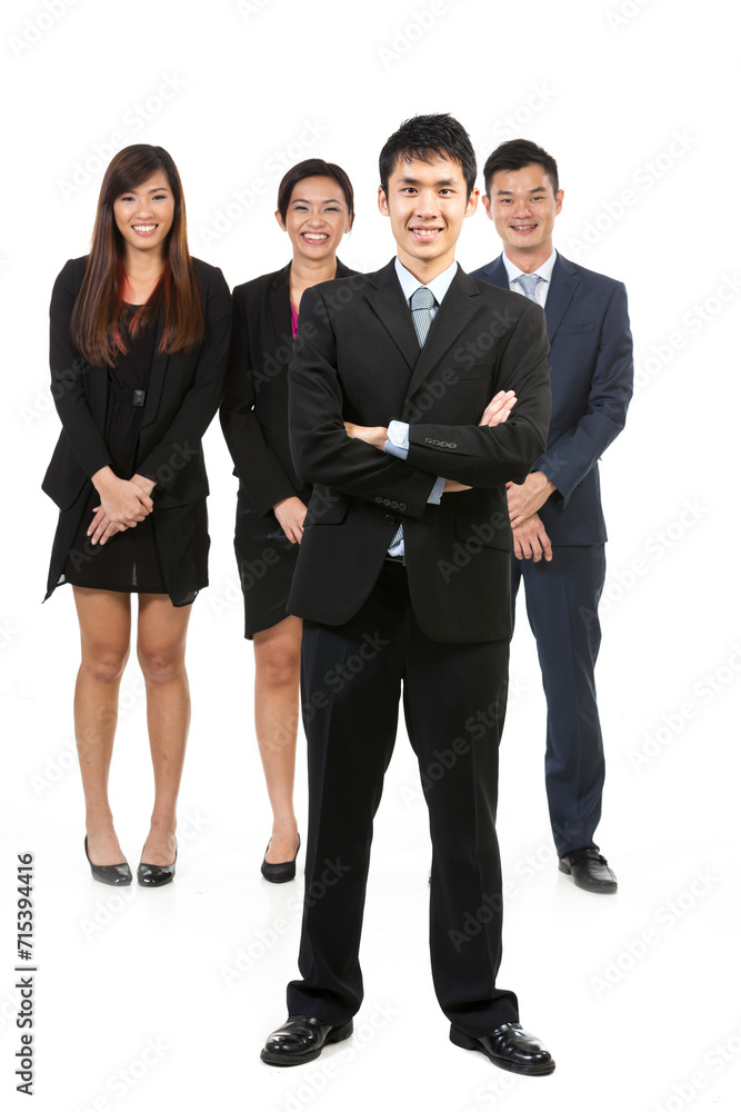 Group of Asian business people. Group of Asian business people.