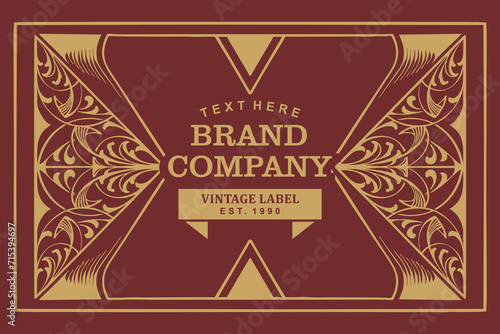 Premium tea beverage packaging label design with Retro Rooibos Enhancements