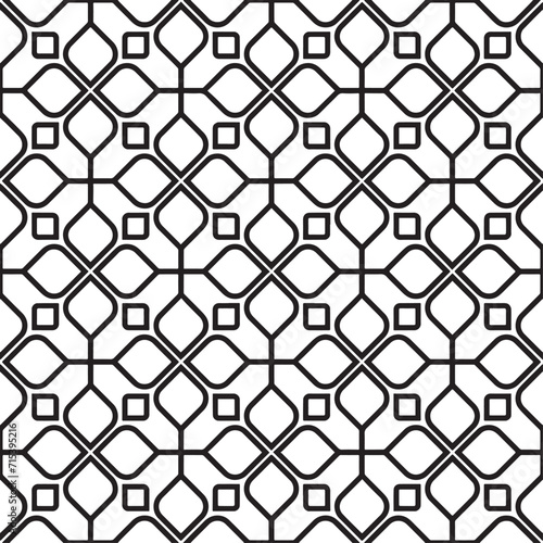 Abstract pattern in Arabian style. Seamless vector background. Black and white Graphic modern pattern