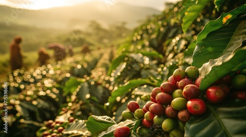 Discover the wealth of a coffee farm in Tanzania. Generative Ai.