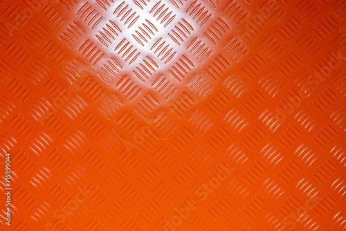 Orange metal background for banners. Close up.