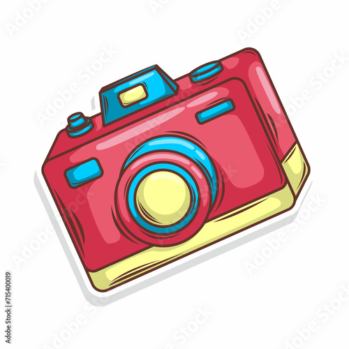 Camera ccartoon doodle illustration art photo