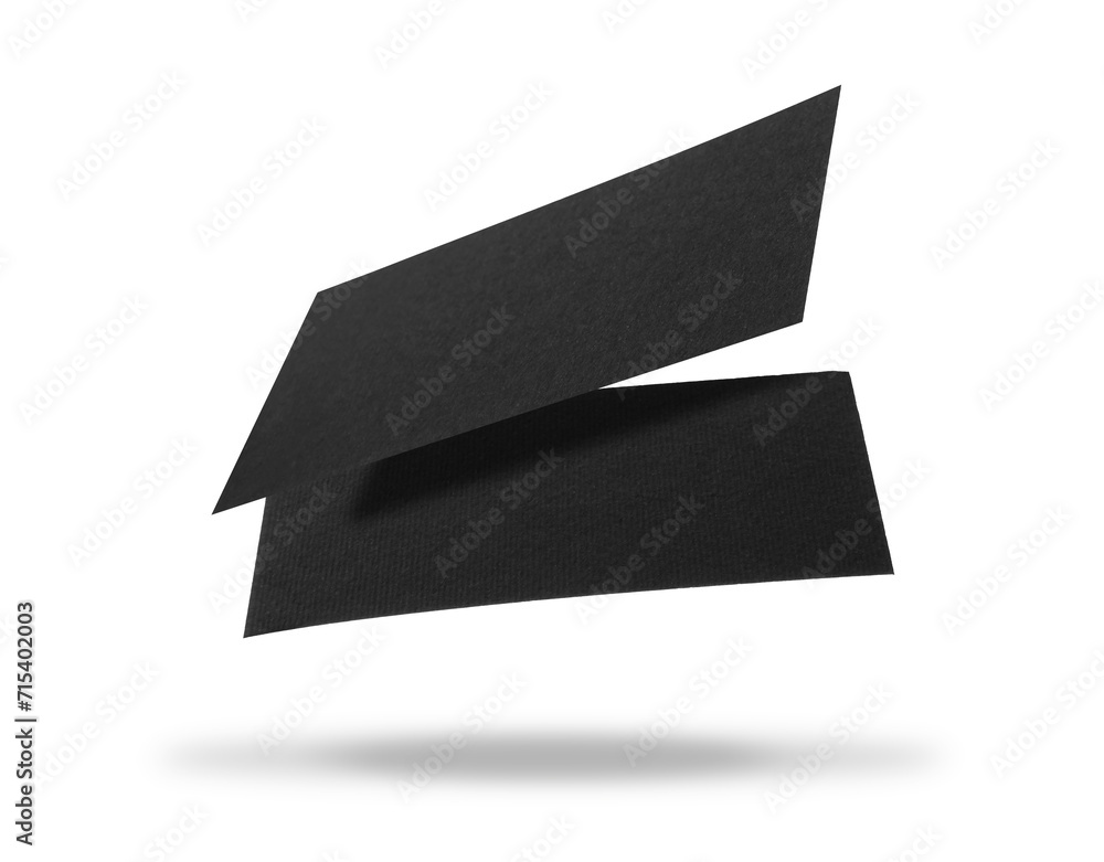 Fototapeta premium Blank business cards in air on white background. Mockup for design