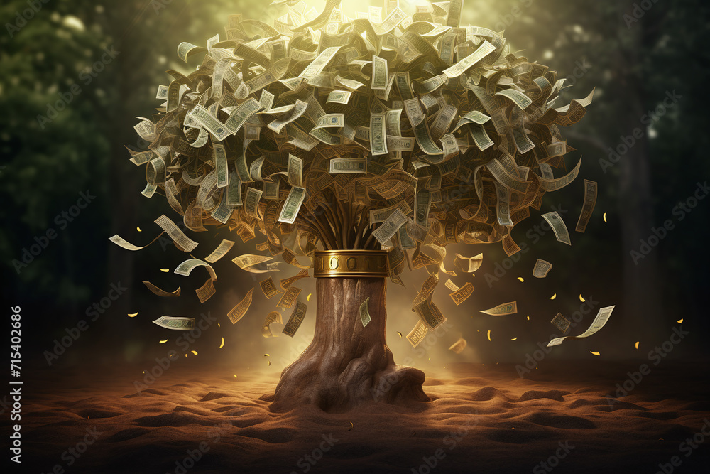 money tree finance freedom  - obrazy, fototapety, plakaty 