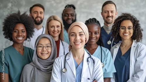 Obraz na płótnie Diversity in healthcare. Showcase a diverse group of doctors, inclusive and culturally competent medical care. w salonie