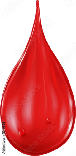 Red drops like drops of blood on a white background.