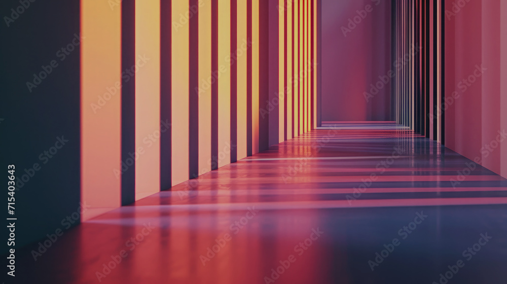 Abstract light shining on the walkway background