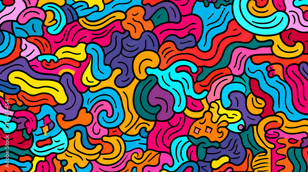 Abstract seamless doodle background, artistic background Abstract seamless doodle background, artistic background