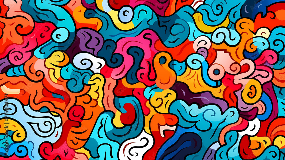 Abstract seamless doodle background, artistic background Abstract seamless doodle background, artistic background