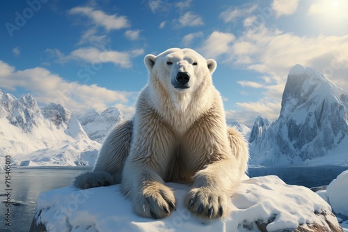 A polar bear on an Arctic ice floe