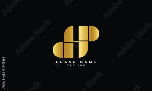 DHP, DPH, HDP, HPD, PHD, PDH, Abstract initial monogram letter alphabet logo design