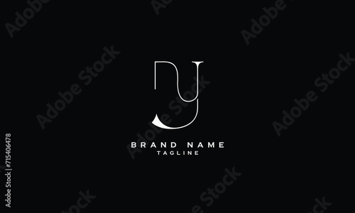NY, YN, Abstract initial monogram letter alphabet logo design