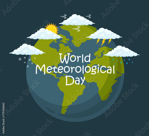 World meteorological day vector design illustration