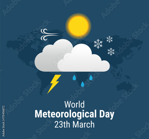 World meteorological day weather science illustration