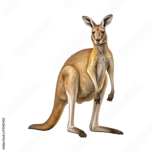 Kangaroo on transparent background PNG Generative AI