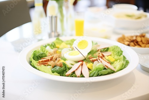 family-sized caesar salad platter for a group dining