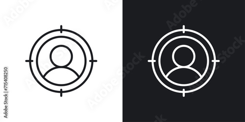 Target Market icon designed in a line style on white background. photo