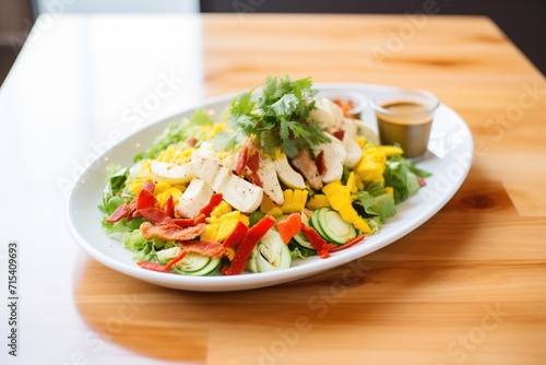 cobb salad with a twist: adding roasted peppers