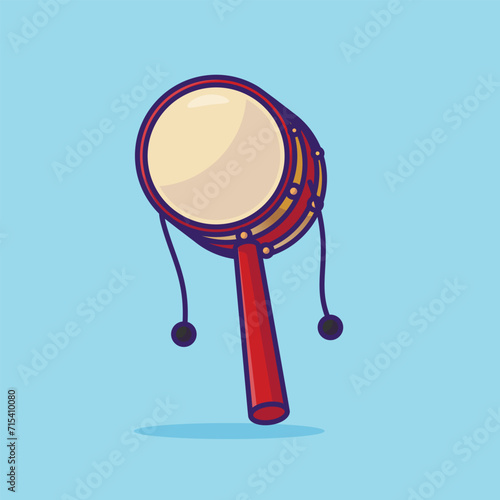 Bolang gu simple cartoon vector illustration chinese new year stuff concept icon isolated